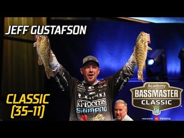 Jeff Gustafson leads Day 2 of the 2023 Bassmaster Classic with 35 pounds, 11 ounces