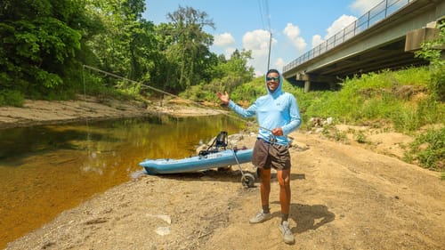 Fishing An Urban Clear Creek Loaded with BIG BASS (Hidden Gem)