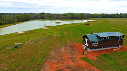 Building a 5 Acre Pond! (New Cabin Tour)