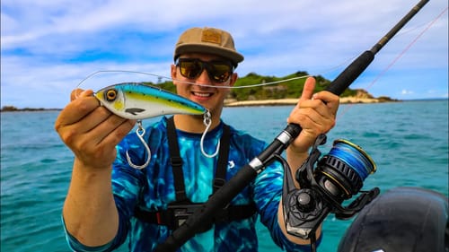 Fishing MEGA Glide Baits Around  Islands Off the Coast of Australia