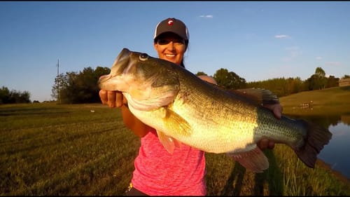 Liz Catches a Massive 10 lb. Bass