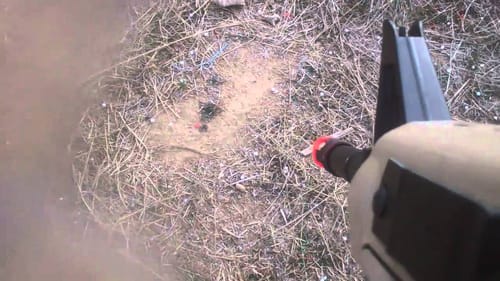 camera lens gets shot during airsoft game