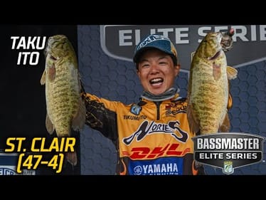 Taku Ito leads Day 2 of Bassmaster Elite at Lake St. Clair with 47 pounds, 4 ounces