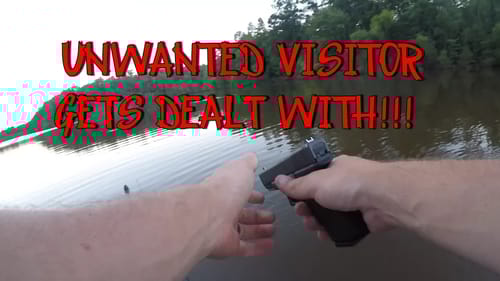 JON BOAT BASSIN' with an UNEXPECTED VISITOR (GRAPHIC!!!)