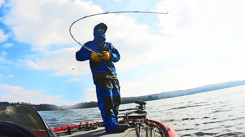 JERKBAIT Fishing with LIVESCOPE for BASS in the WINTER! (Reaction Bite Presentation)
