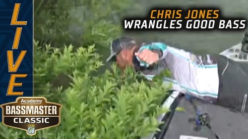 Chris Jones goes all out for a big bass