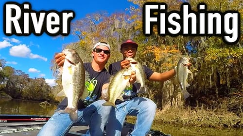 River Fishing & His Rods In The Lake...