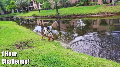 1 HOUR Peacock Bass Fishing CHALLENGE! (Can He Do it)
