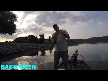 First Large Mouth catch in  |||NEW  BASS BOAT|||  GREEN PUMPKIN